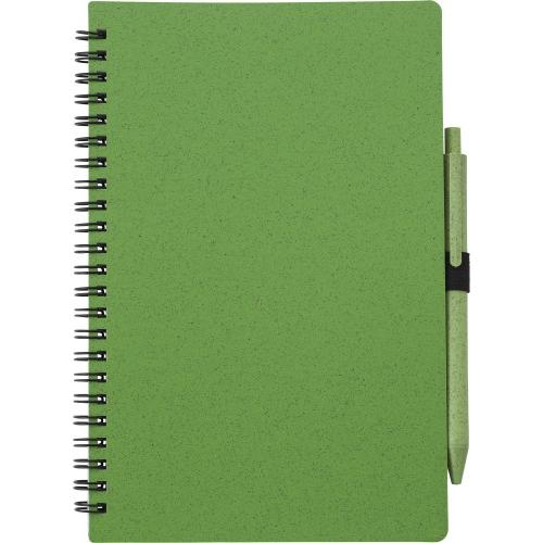 Tarwestro notitieboekje met pen groen