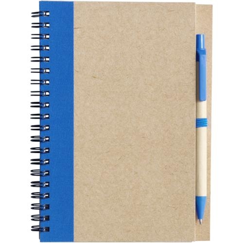 A5 recycle notitieboekje met pen lichtblauw