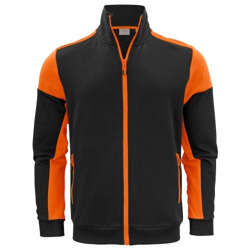 Printer Prime sweatvest zwart/oranje,2xl