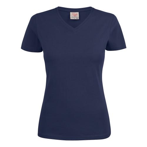 Printer Heavy V Lady T-Shirt navy,l