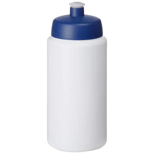 Baseline Plus grip 500 ml sportfles met sportdeksel wit/blauw