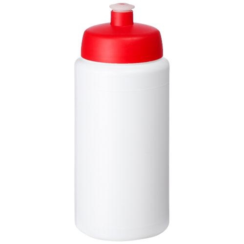 Baseline Plus grip 500 ml sportfles met sportdeksel wit/rood
