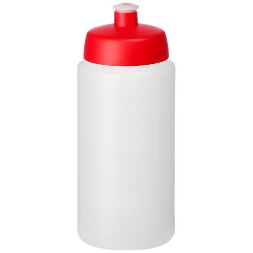 Baseline Plus grip 500 ml sportfles met sportdeksel transparant/rood