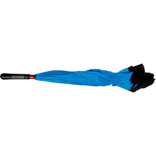 Automatische reversible pongee polyester (190T) paraplu lichtblauw