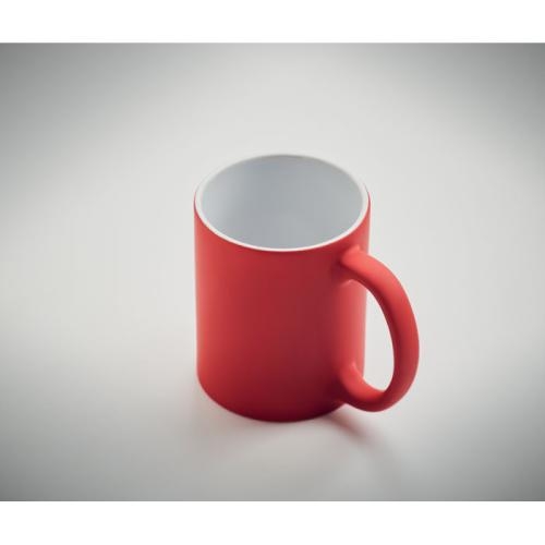 Matte gekleurde mok Dublin 300 ml rood