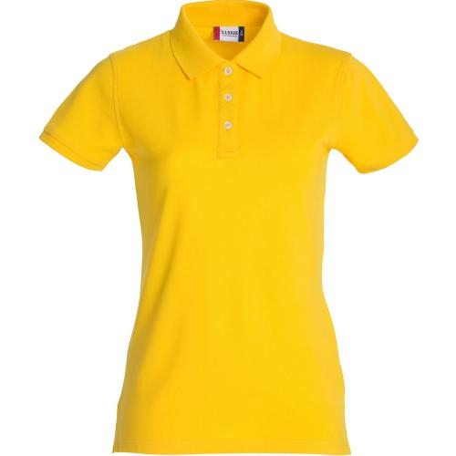 Premium dames polo lemon,l