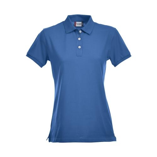 Premium dames polo kobalt,l