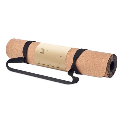 Yogamat van kurk Savasana beige