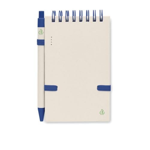 A6 notebook gerecycled melkpak blauw