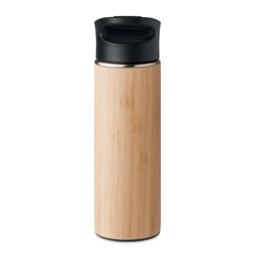 Dubbelwandige drinkfles 450ml Nanda wood