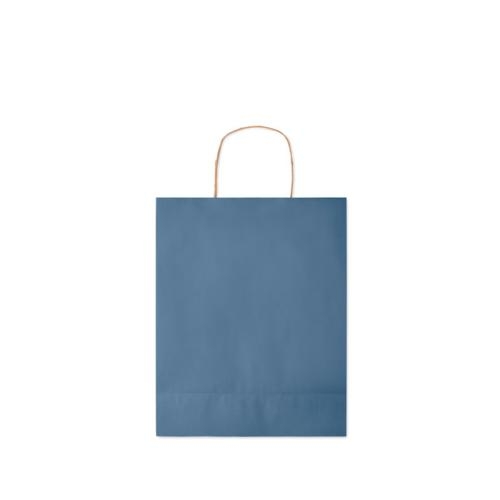 Gekleurde papieren tas Paper M blauw