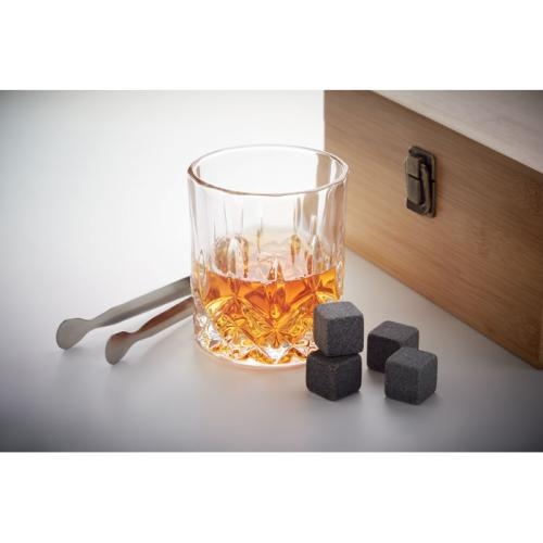 Luxe whiskey set in bamboe box hout