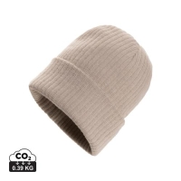 Polylana beanie met omslag