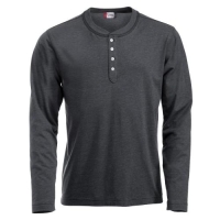 Shirt Orlando met lange mouwen heren antraciet melange,l