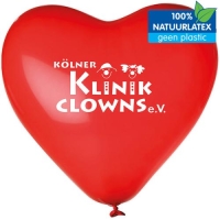 Hartjes ballon 33 cm rood