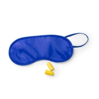 Slaapmasker met oordopjes blauw