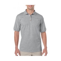 Gilden dryblend adult jersey polo sport grey,l