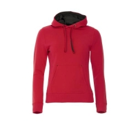 Classic hoodie ladies rood,l