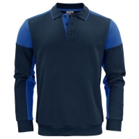 Printer Prime polosweater marineblauw/kobalt,2xl