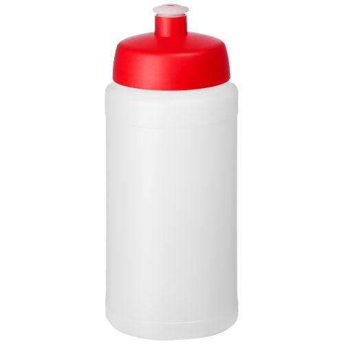 Baseline Plus drinkfles met sportdeksel 500 ml transparant/rood