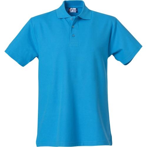 Basic heren polo turquoise,3xl