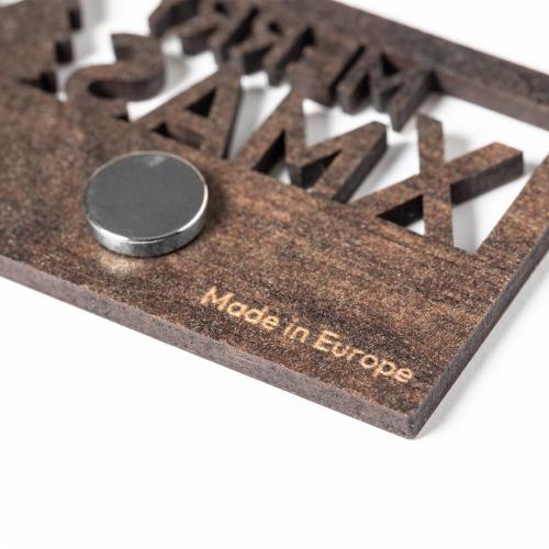 Houten magneet Merry Xmas standaard