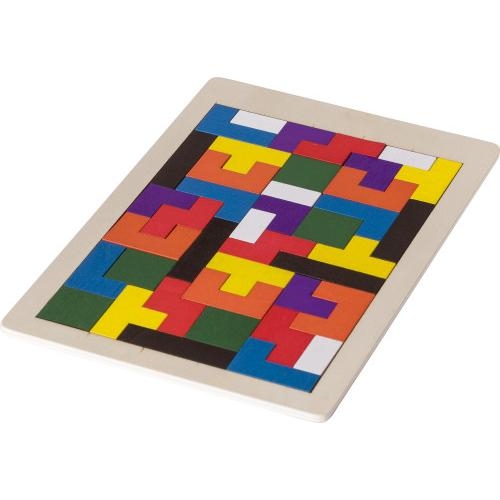 Houten tangram Skyla bruin