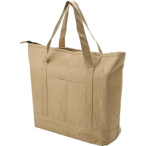 Gelamineerd papieren (80 gr/m²)  koeltas shopper bruin