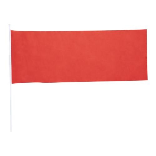 Vlag op Stok Portel rood