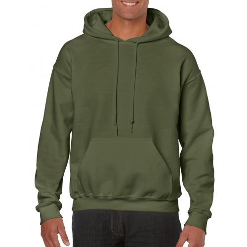 Gildan hooded sweater unisex military green,l