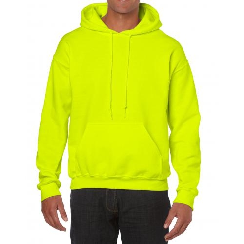 Gildan hooded sweater unisex safety green,l