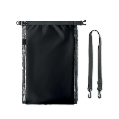 Waterdichte tas met riem 6L Scuba mesh zwart