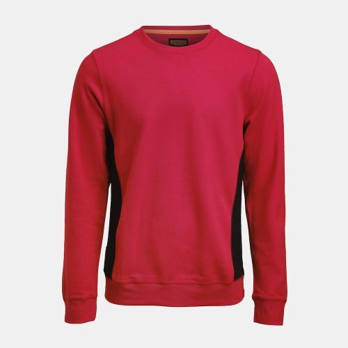 5402 Ronde hals sweatshirt rood/zwart,3xl