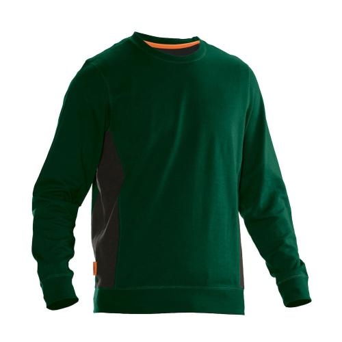 5402 Ronde hals sweatshirt bosgroen/zwart,3xl