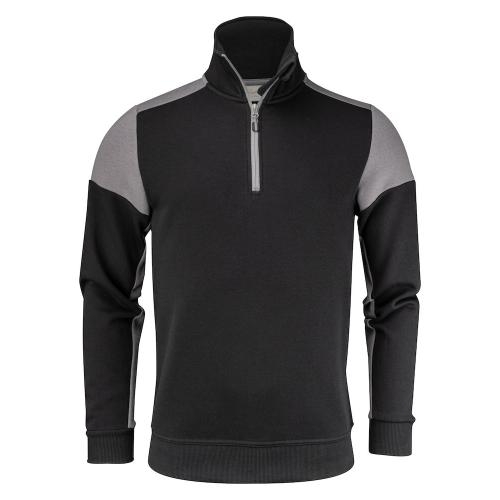 Sweater Prime halfzip zwart/staalgrijs,2xl