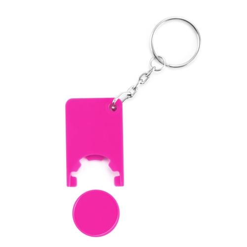 Winkelwagenmunt sleutelhanger fuchsia