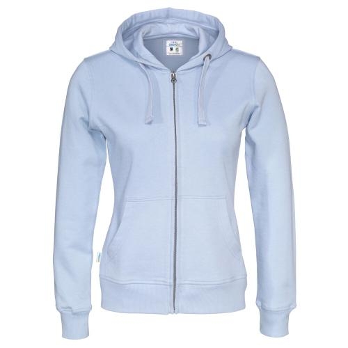 Cottover full zip hoodie dames lichtblauw,l