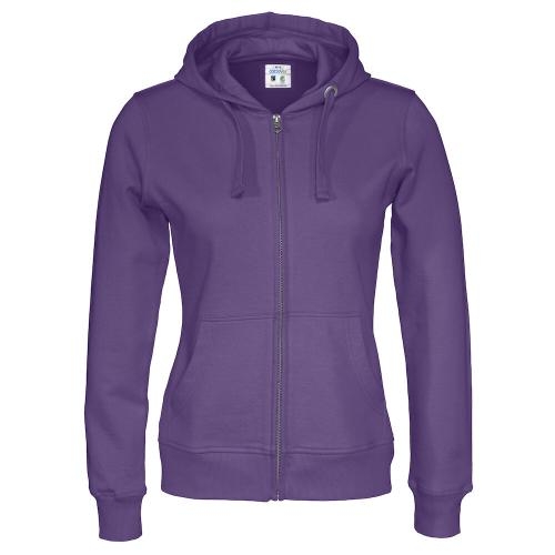 Cottover full zip hoodie dames paars,l