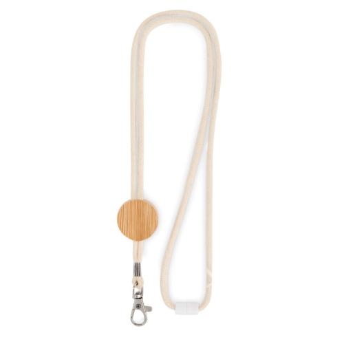 Katoenen lanyard Kara beige