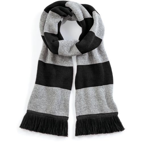 Gestreepte sjaal Stadium black/heather grey