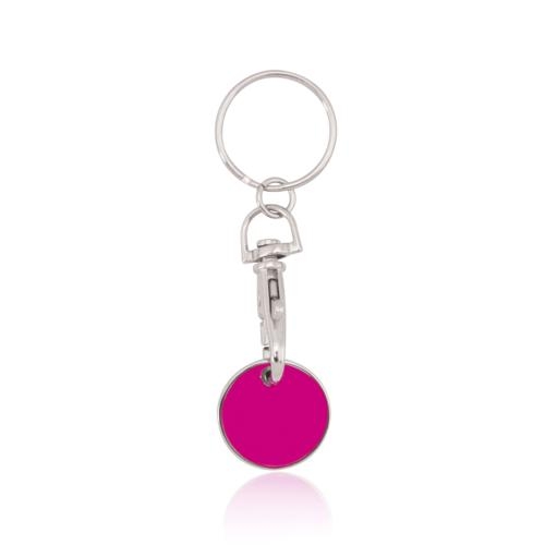 Munt-Sleutelhanger EUROMARKET fuchsia