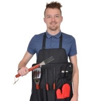 Barbecueset met schort neutraal