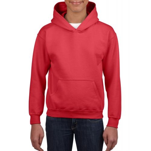 Gildan hoodie kinderen rood,l