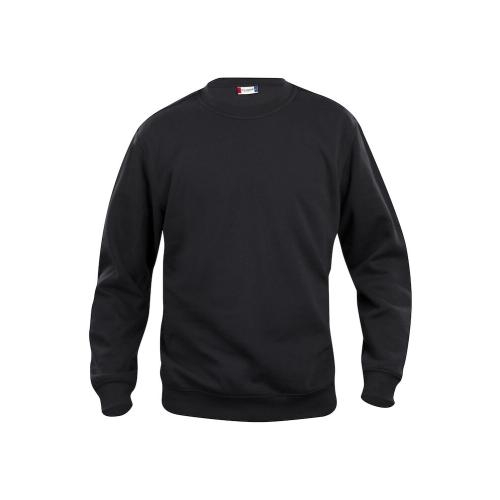 Basic roundneck sweater unisex zwart,3xl