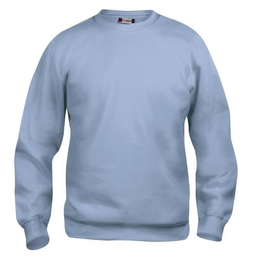 Basic roundneck sweater unisex lichtblauw,3xl