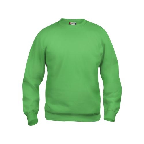 Basic roundneck sweater unisex appelgroen,3xl