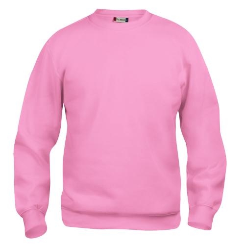 Basic roundneck sweater unisex helder roze,3xl