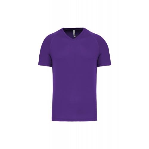 Heren sport T-shirt V-hals violet,3xl