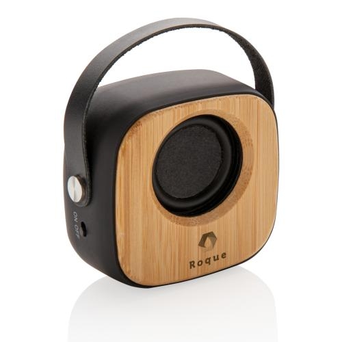 Bamboe 3W draadloze fashion speaker zwart