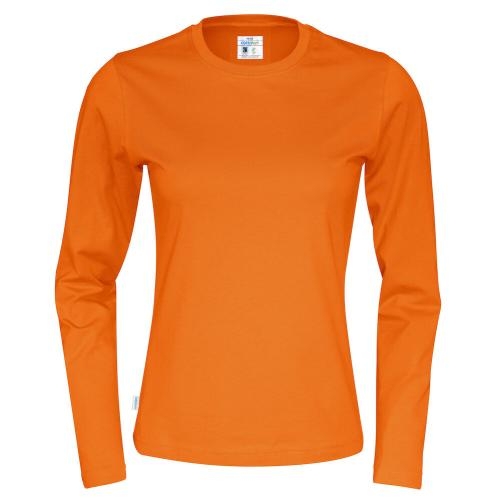 Longsleeve shirt dames oranje,l
